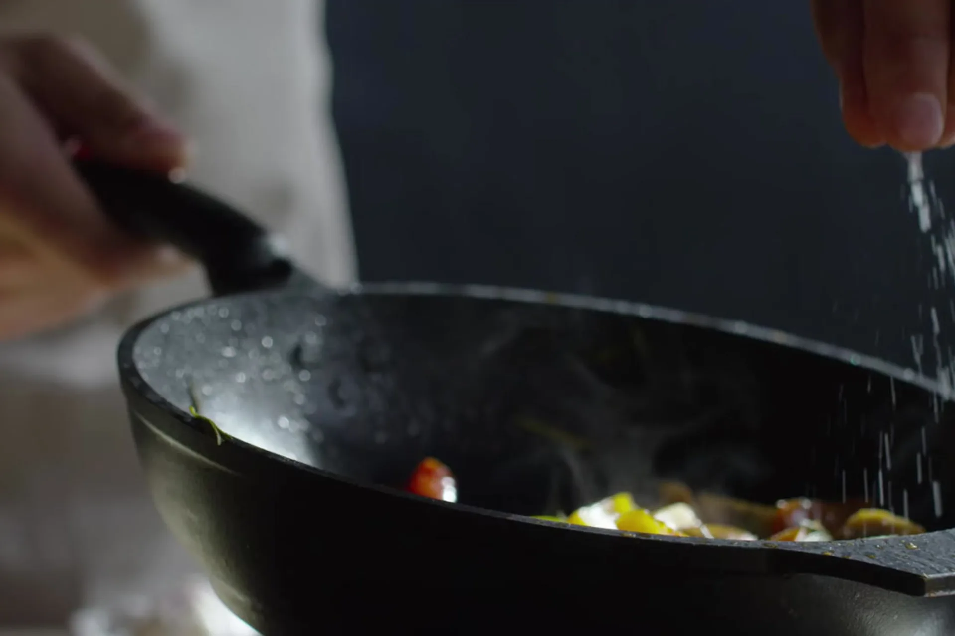 RubyJoy's chef preparing a dish for a catered event