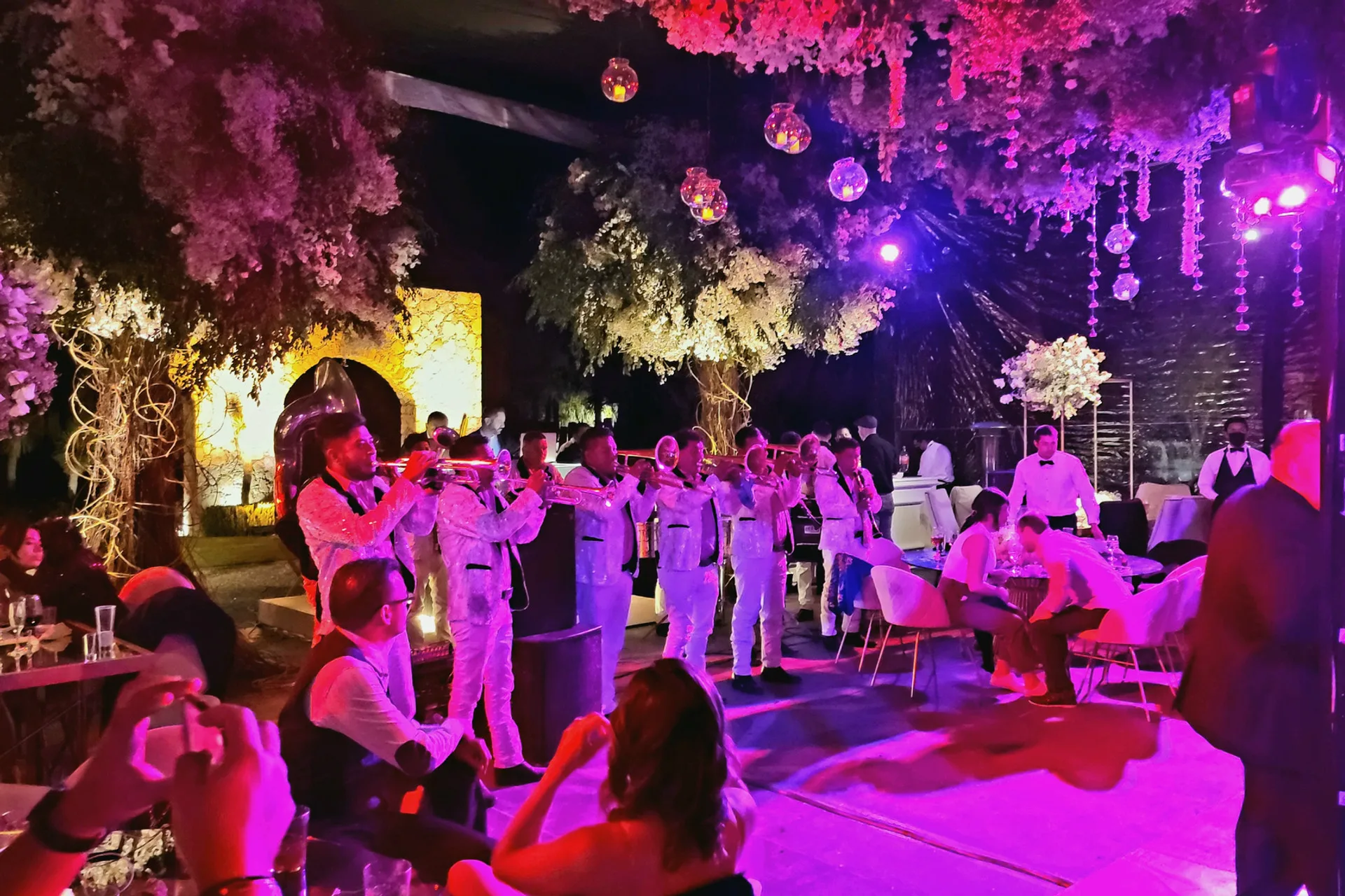Live band performing at a wedding reception