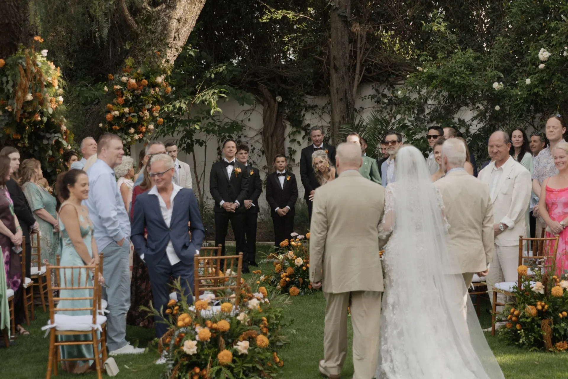 Garden wedding ceremony photographed in San Miguel de Allende