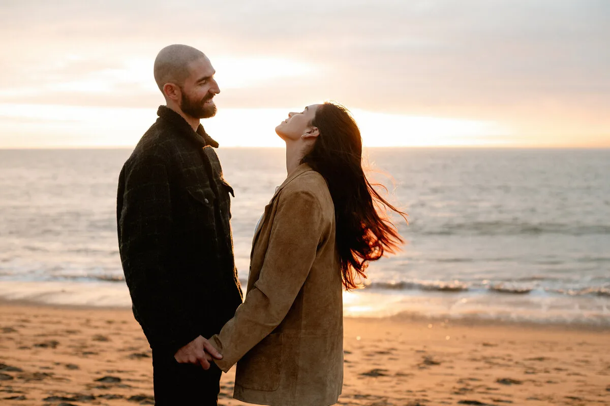 Destination wedding couple photographed on the beach