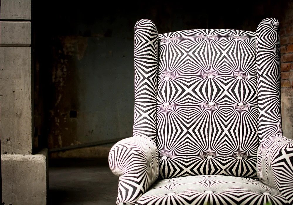Statement upholstered chair from the Local Trendy collection