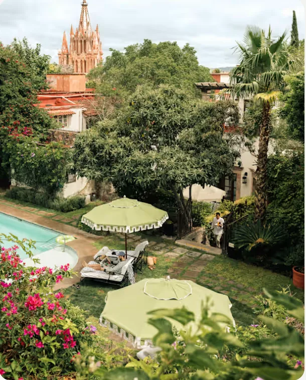 Casa Palma garden at Casa de Sierra Nevada