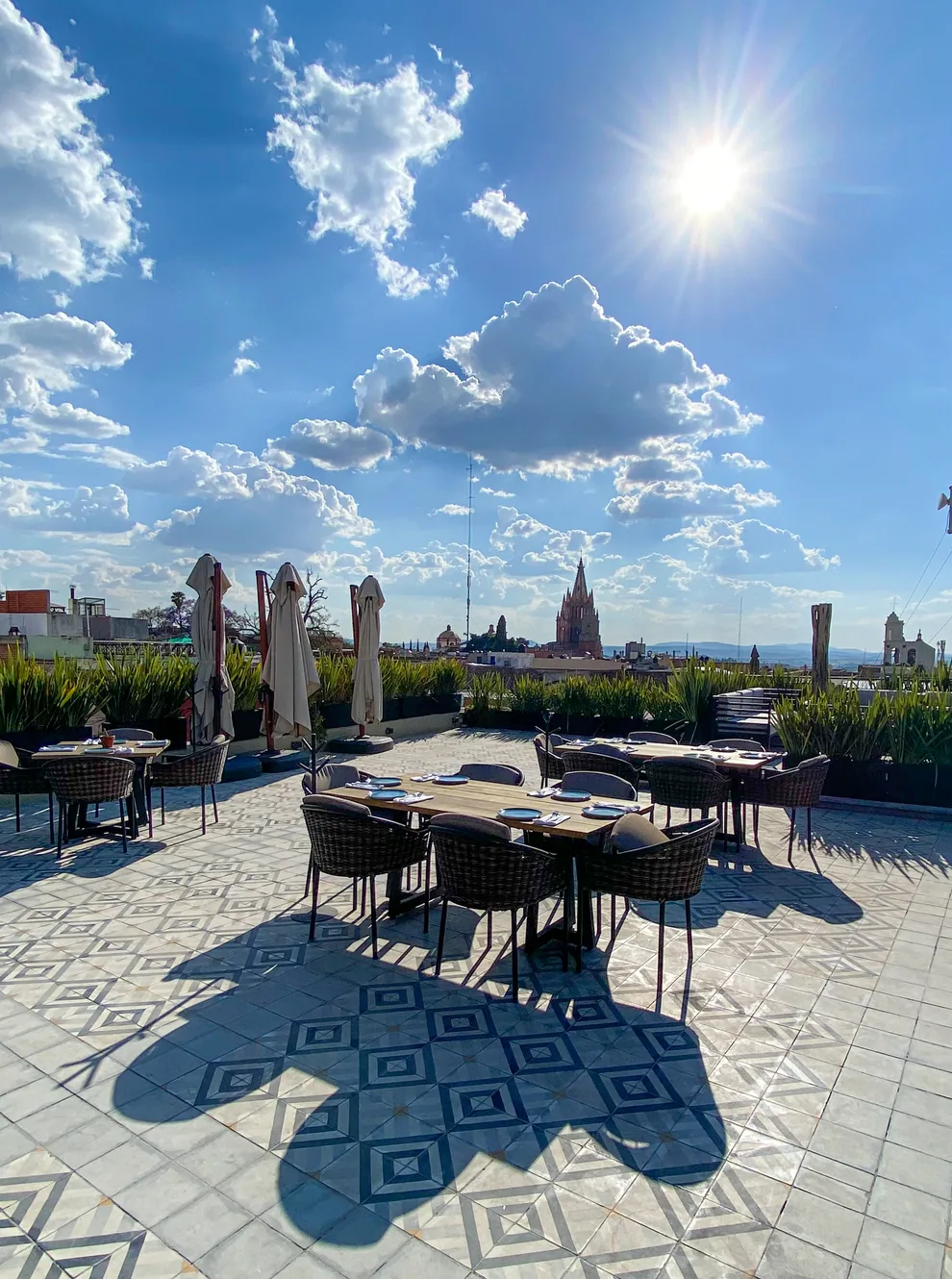 Hotel Nena rooftop terrace overlooking La Parroquia