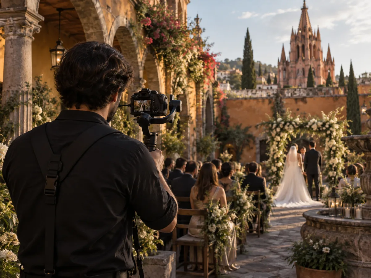 Generic stock image of wedding videography